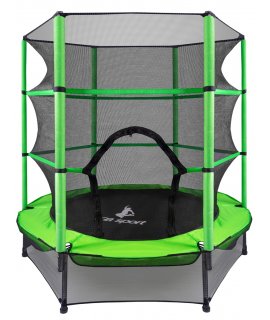 Aga Detská trampolína 140 cm Light Green + ochranná sieť